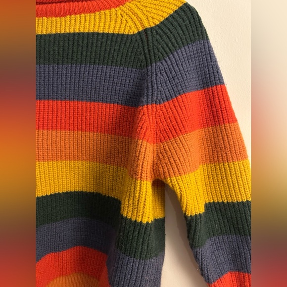 Listicle Colorful Striped Turtleneck Sweater - Picture 3 of 6